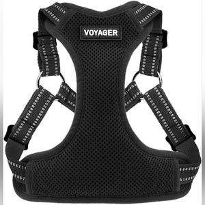 SOLD: Black Dog Harness w/ 3M Reflective Stripes No Pull Vest